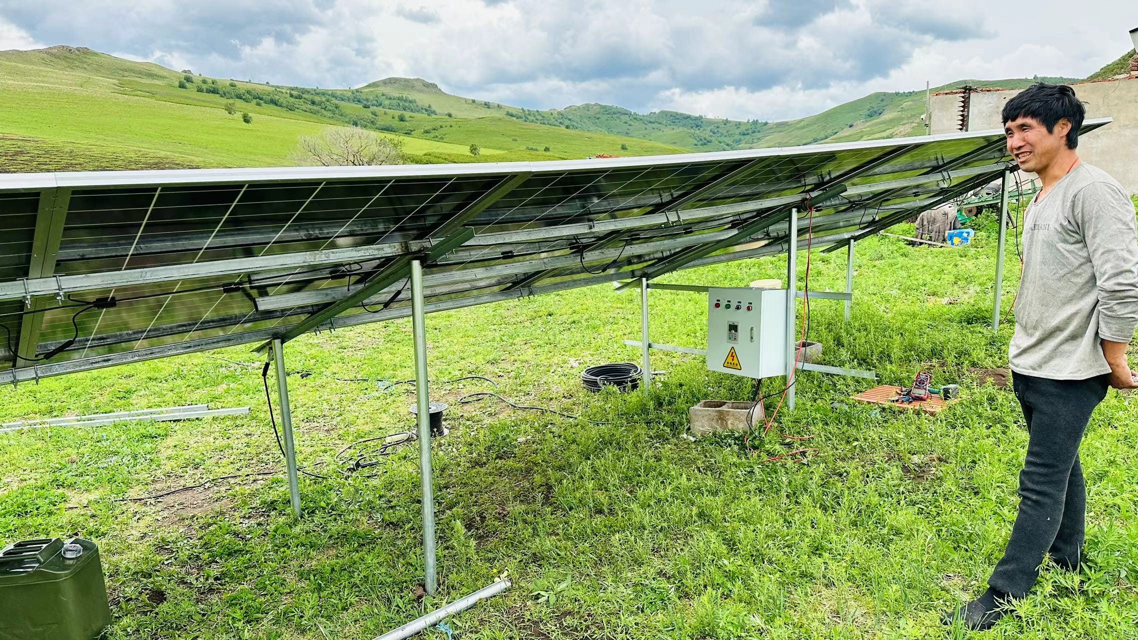 Solar panel installation in Inner Mongolia