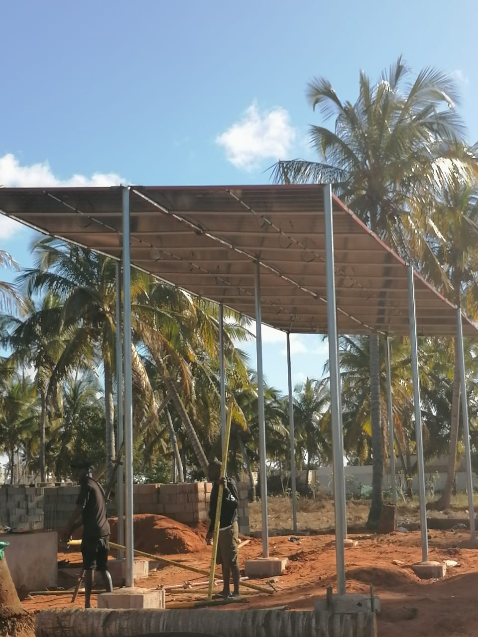 submersible well water pump installation in Mozambique deep well project
