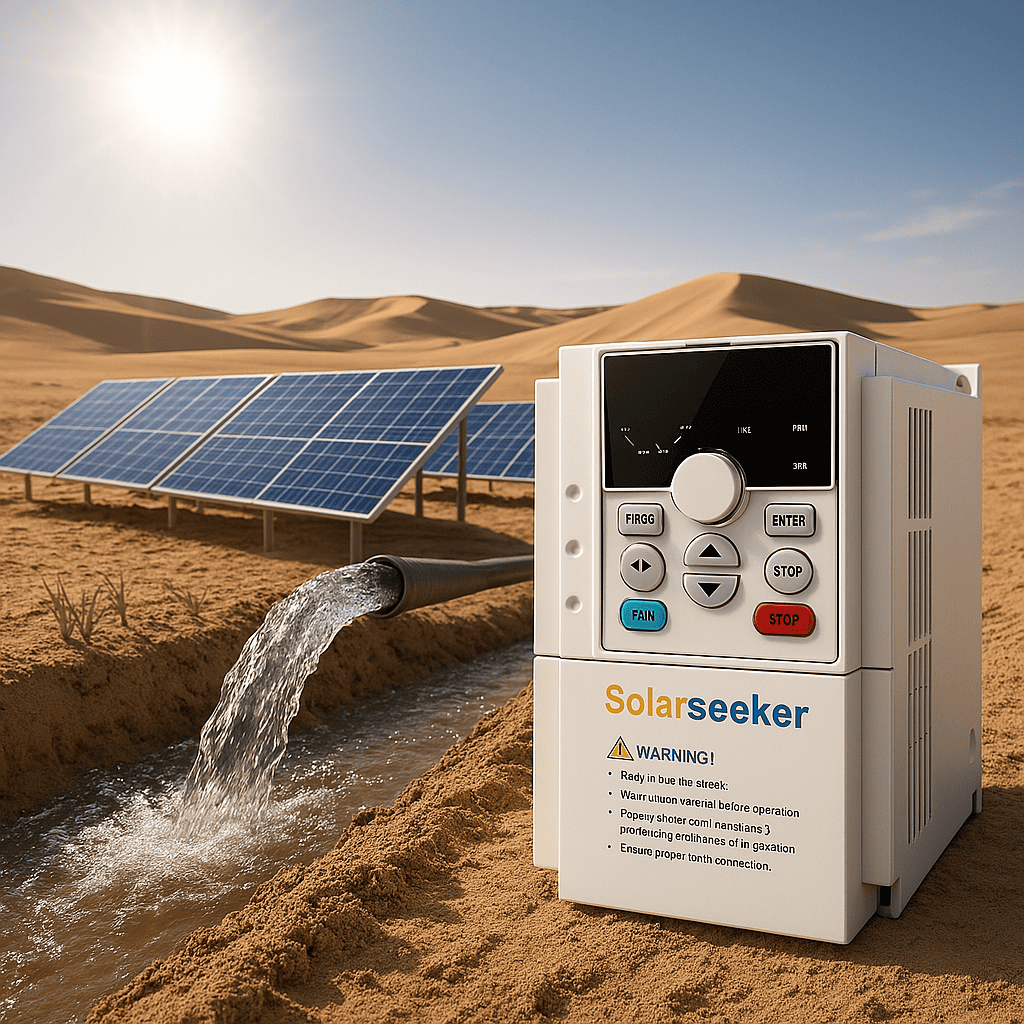 220V solar pump inverter application for irrigation and livestock watering