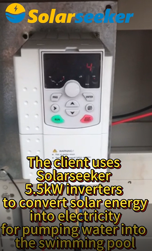 Northern China 5.5kW solar pool pump inverter installation