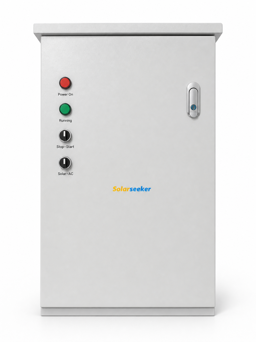 Solar pump cabinet front view