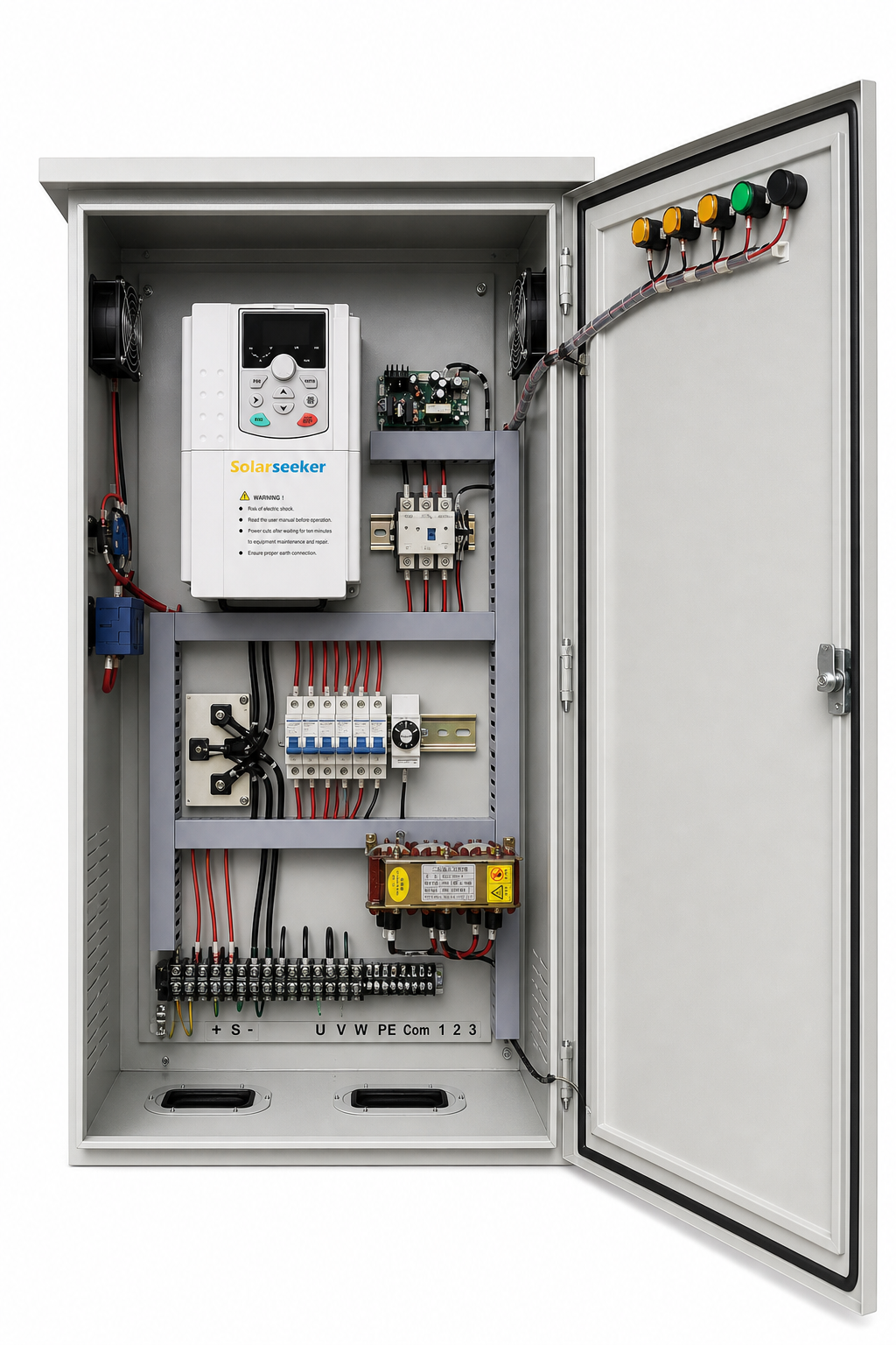 Solar pump cabinet open door wiring thumbnail